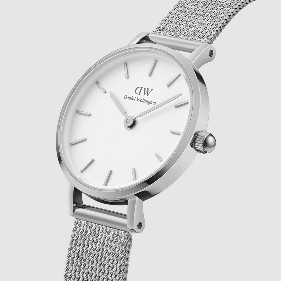 Đồng Hồ Dw Daniel Wallington Petite Pressed Sterling Nữ Trắng Xám